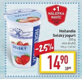 Ochucený jogurt selský Hollandia