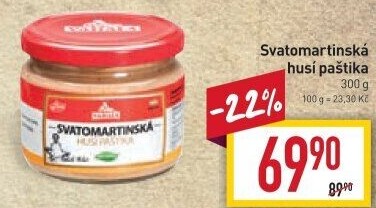 Paštika Svatomartinská husí Váhala