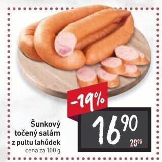 Salám šunkový točený