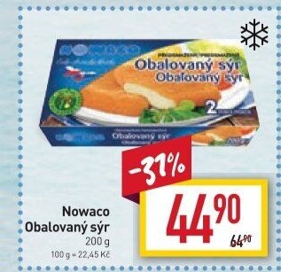 Sýr obalovaný mražený Nowaco