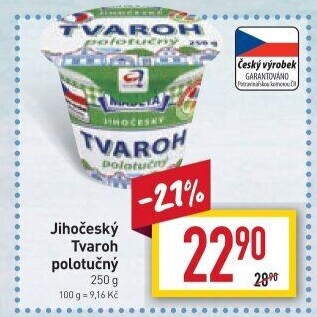Tvaroh polotučný Jihočeský Madeta