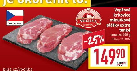 Vepřová krkovice bez kosti Vocílka