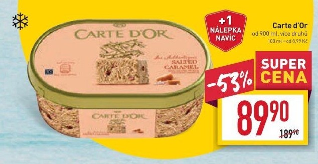 Zmrzlina ve vaničce Carte D'