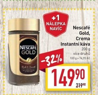 Instantní kávy Nescafé Gold