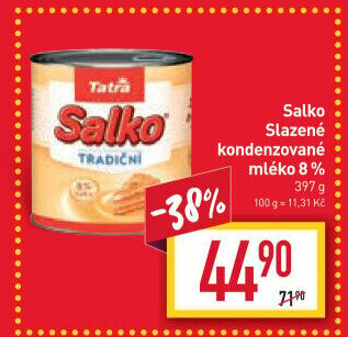 Mléko kondenzované Salko Tatra