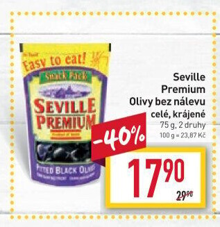 Olivy bez nálevu Seville Premium