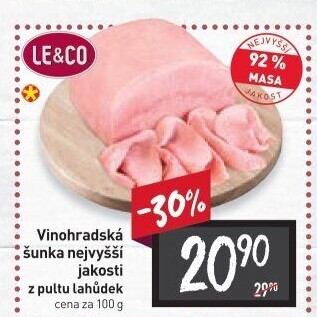 Šunka vinohradská nejvyšší jakosti LE&amp