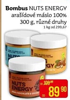 Arašídové máslo Nuts Energy Bombus