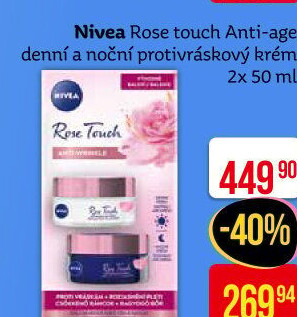 Balení krém denní a noční proti vráskám Rose Touch Nivea