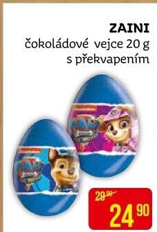 Čokoládové vajíčko s překvapením Zaini