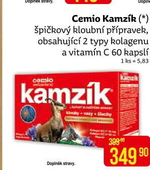 Doplněk stravy na vazy, klouby a šlachy Kamzík Cemio