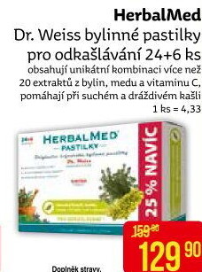 Pastilky pro odkašlávání HerbalMed Dr. Weiss