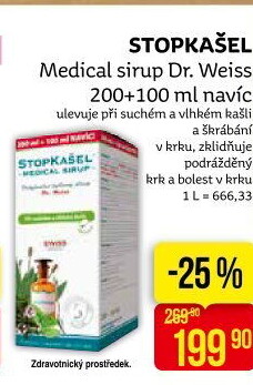 Sirup Stopkašel Dr. Weiss