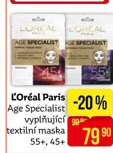 Textilní pleťová maska Age Specialist L'