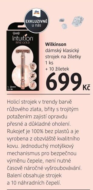 Holicí strojek dámský na žiletky Intuition Wilkinson