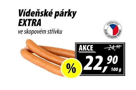 Párky vídeňské extra
