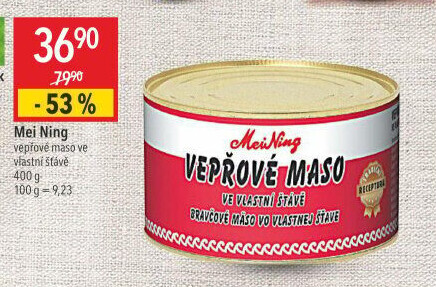 Maso vepřové ve vlastní šťávě Meining