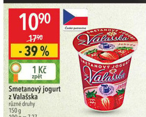 Jogurt smetanový ochucený z Valašska Mlékárna Valašské Meziříčí