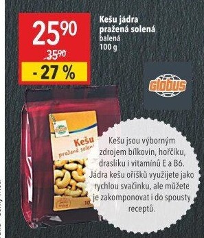 Kešu pražené Globus