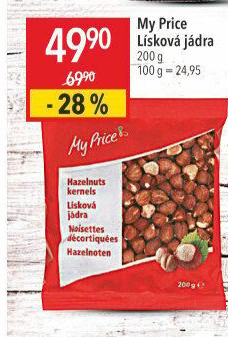 Lískové ořechy My Price