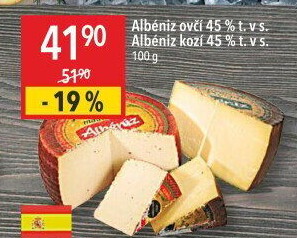 Sýr ovčí 45% Albéniz