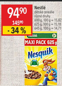 Cereálie Nesquik Nestlé