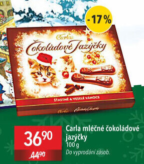 Jazýčky čokoládové Carla