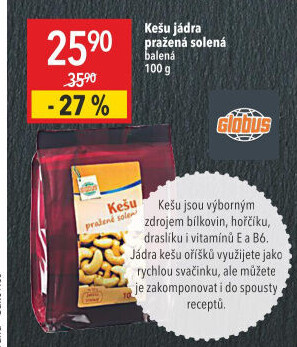 Kešu pražené Globus
