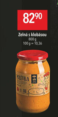 Polévka Zelná s klobásou Globus