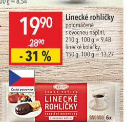 Rohlíčky linecké Klasa Pekárny a cukrárny Klatovy