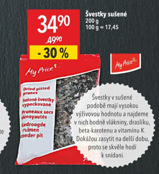 Švestky sušené My Price