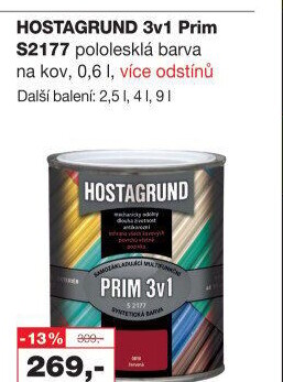 Barva na kov Prim 3 v 1 Hostagrund