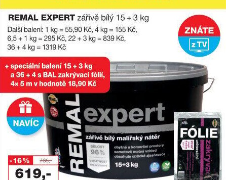 Malířský nátěr Expert Remal