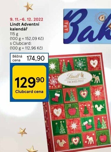 Adventní kalendář Lindt