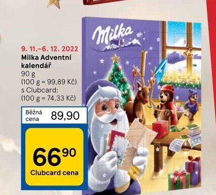 Adventní kalendář Milka