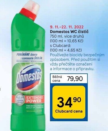 Čistič WC gelový Domestos