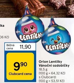 Čokoládová baňka s lentilkami Orion