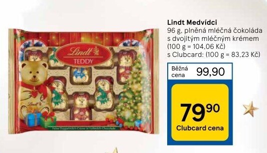 Čokoládový mini medvídek Lindt