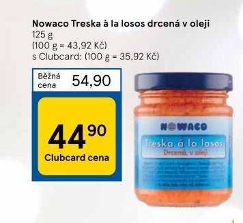 Drcená treska a la losos v oleji Nowaco