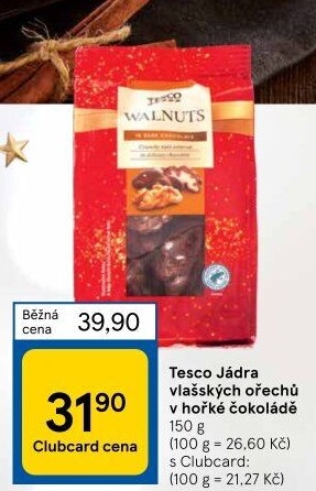 Ořechy vlašské v čokoládě Tesco