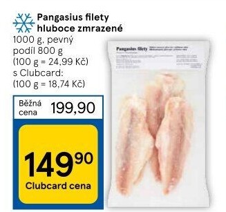 Pangasius filety mražený