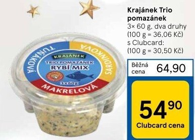 Pomazánky Trio Krajánek