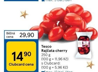 Rajčata cherry Tesco