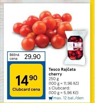 Rajčata cherry Tesco