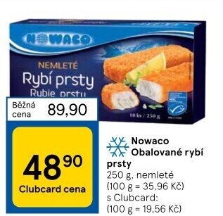 Rybí prsty nemleté mražené Nowaco Premium