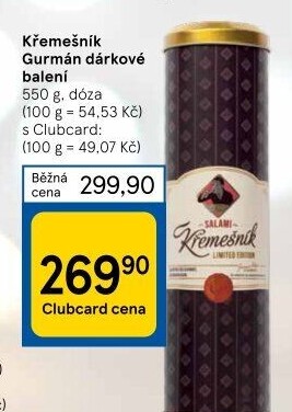 Salám Křemešník Kostelecké uzeniny - dárkové balení