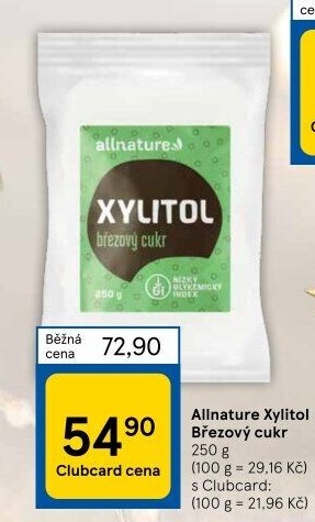 Sladidlo Xylitol Allnature