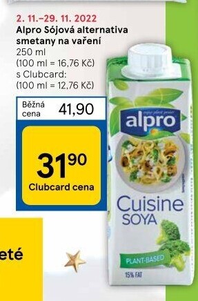 Smetana sójová na vaření Alpro Soya
