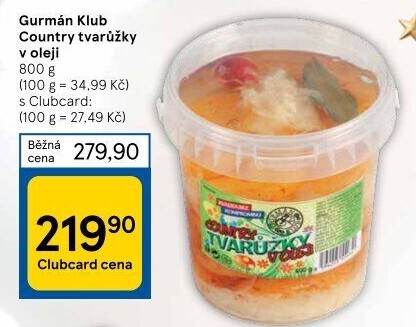 Sýr tvarůžky Country v oleji Gurmán Klub