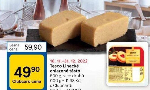 Těsto linecké Tesco